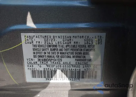 2023 Nissan Sentra Sv Xtronic Cvt from USA, damaged, VIN 3N1AB8CV5PY241379
